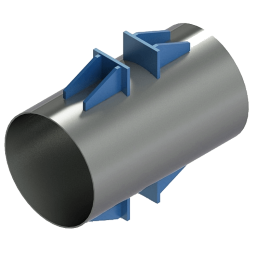 Опора неподвижная лобовая двухупорная усиленная Т6.27 630х7х240х890х340 мм Серия 4.903-10 Выпуск 4