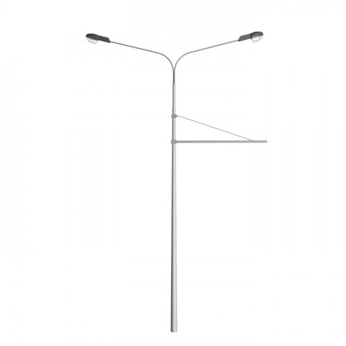 Опора контактной сети граненая фланцевая круглая ТФГ-1500-9,0 220х425х9 мм