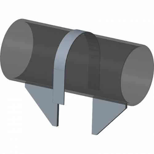 Опора неподвижная хомутовая для тепловых сетей ТС-659.00.00-07 133х40х100 мм Серия 5.903-13 выпуск 7-95 1,2 кг