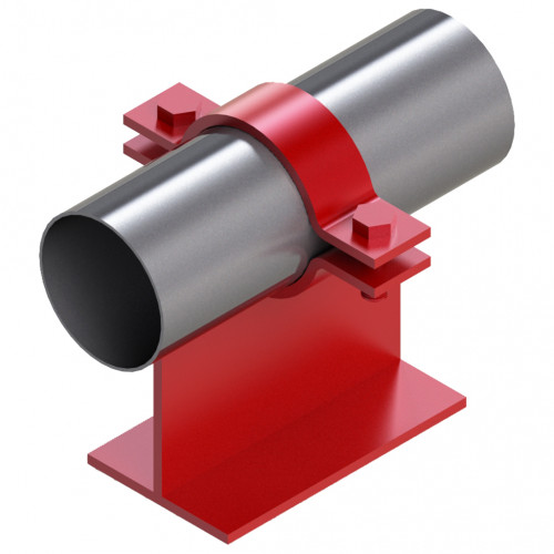 Опора неподвижная хомутовая тавровая для тепловых сетей исп. АС22У 09Г2С 89х100х340х156 мм ОСТ 36-146-88 6,4 кг