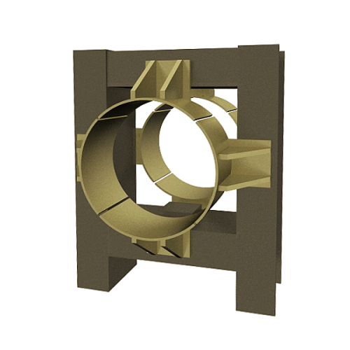 Опора неподвижная четырехупорная усиленная стальная для тепловых сетей ТС-664.00.00 630х240х230х890 мм Серия 5.903-13 выпуск 7-95 109,6 кг