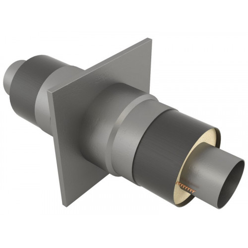 Опора неподвижная щитовая в оцинкованной ППУ изоляции для отопления 09Г2С 45х140х255х2000 мм ГОСТ 30732-2006 23,1 кг